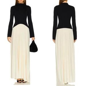 Solid & Striped Women's Colorblock Soglio Dress in Black & Cream (Sz: Z/$448)